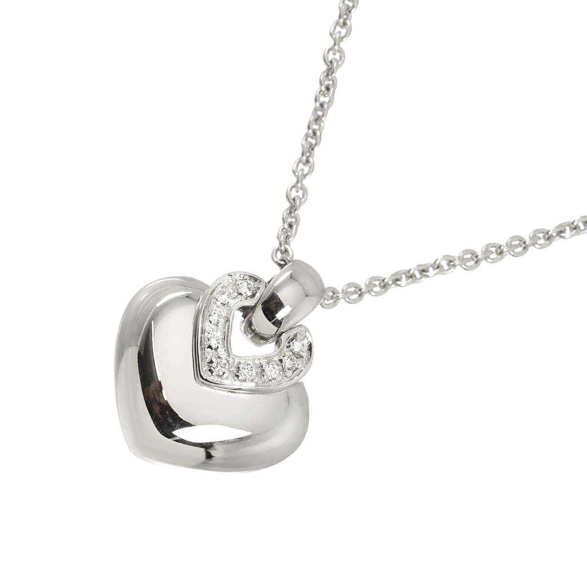 Diamond Necklace 18K White Gold 750