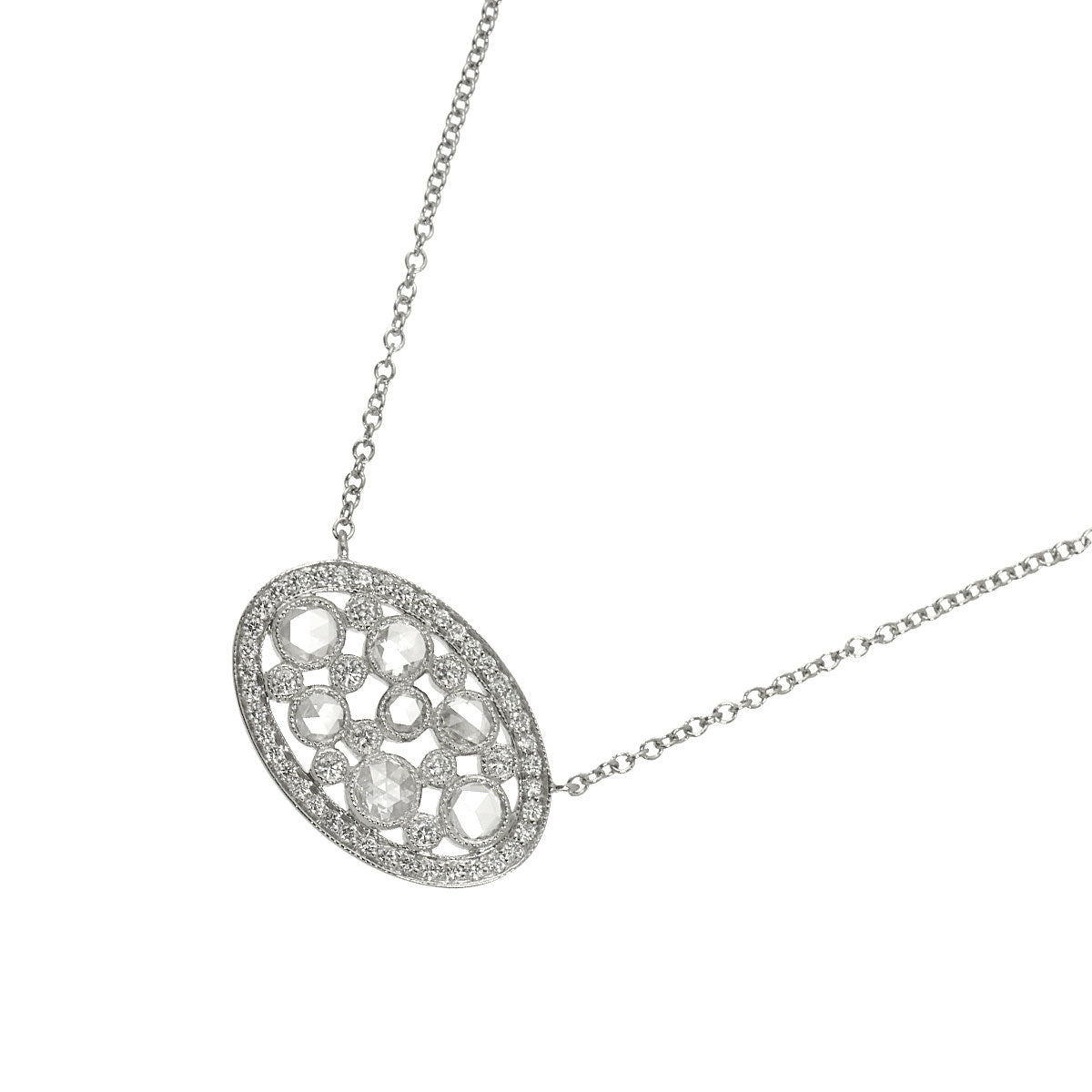 Cobblestone Diamond Necklace Platinum