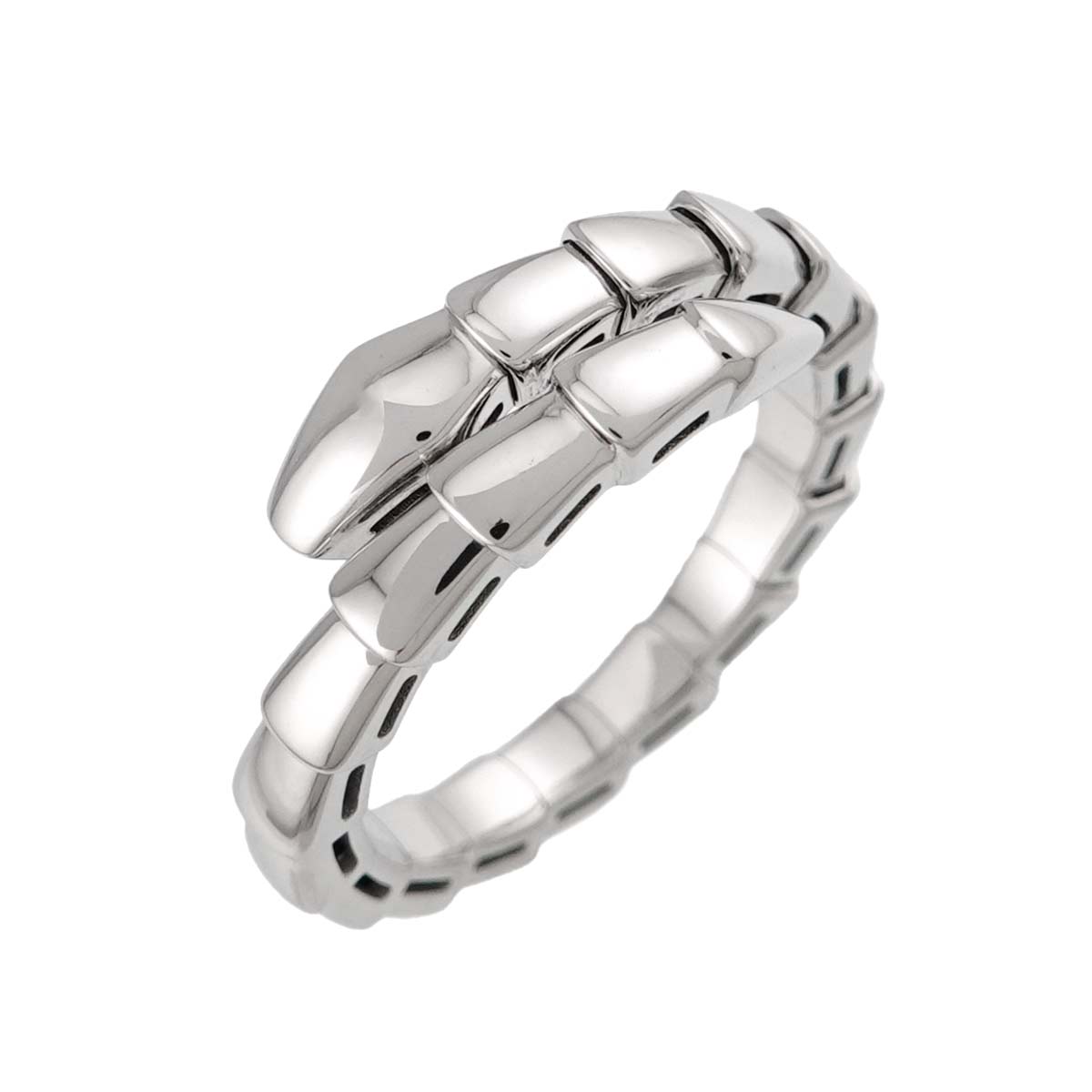 Serpenti Viper Ring 18K White Gold 750 size2XL 8.75(US)