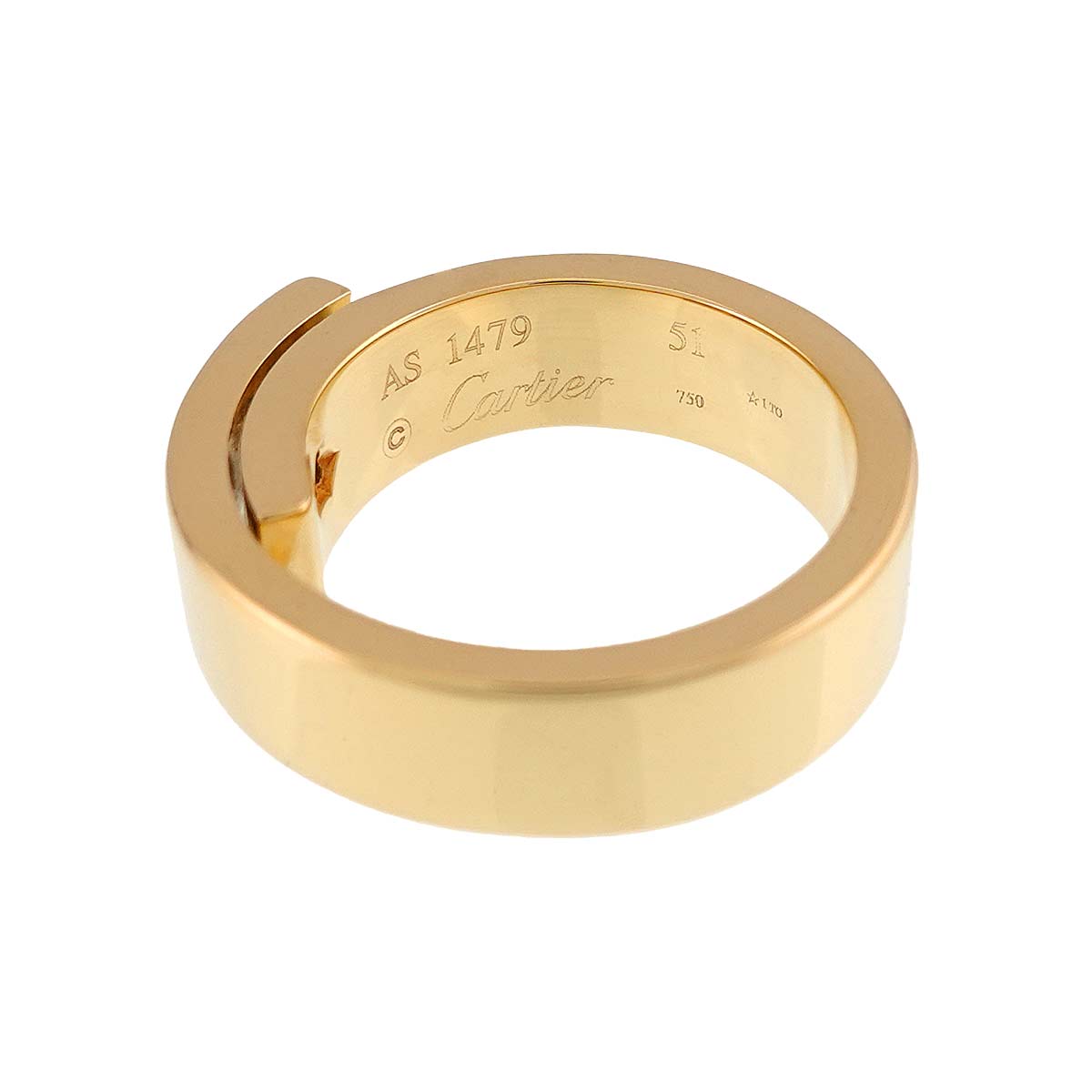 Anniversary Ring Diamond 18K YG 750 size51 5.25-5.5(US)