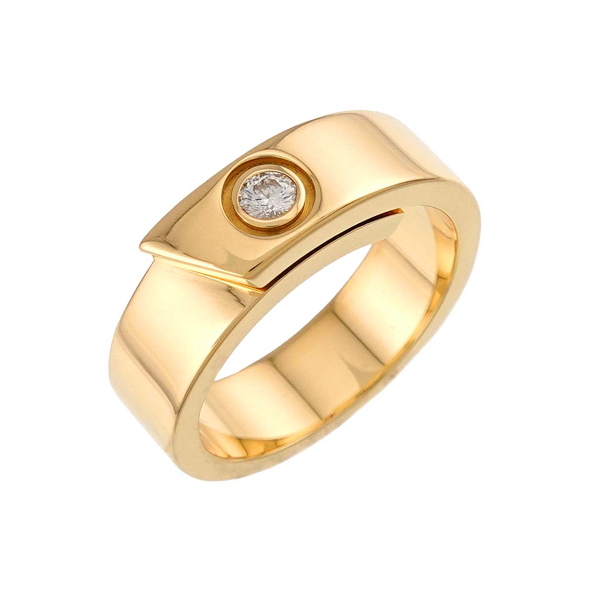 Anniversary Ring Diamond 18K YG 750 size51 5.25-5.5(US)