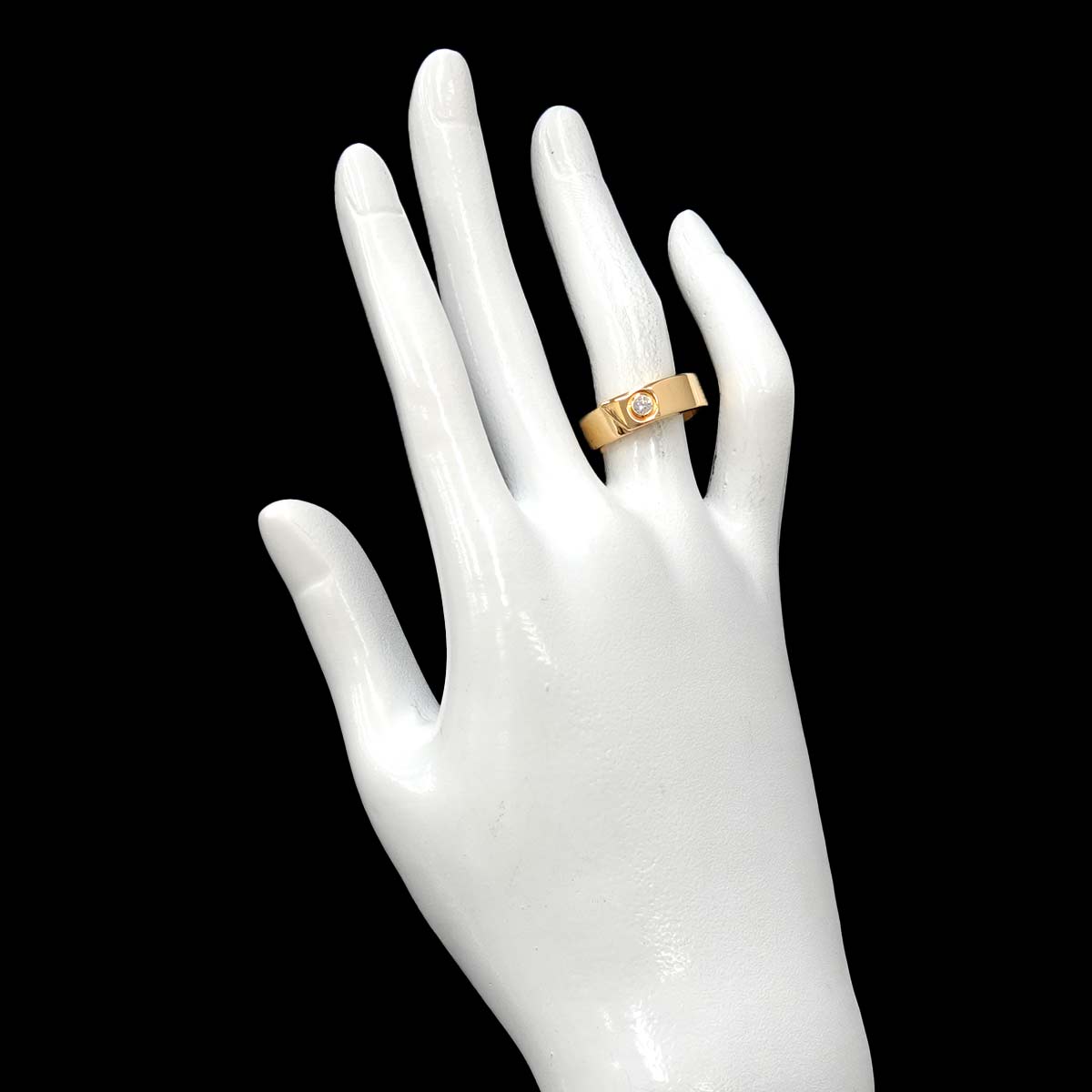 Anniversary Ring Diamond 18K YG 750 size51 5.25-5.5(US)