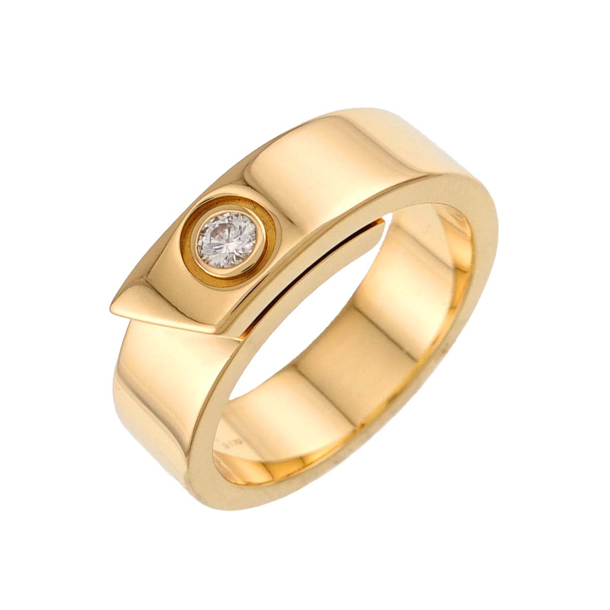 Anniversary Ring Diamond 18K YG 750 size51 5.25-5.5(US)