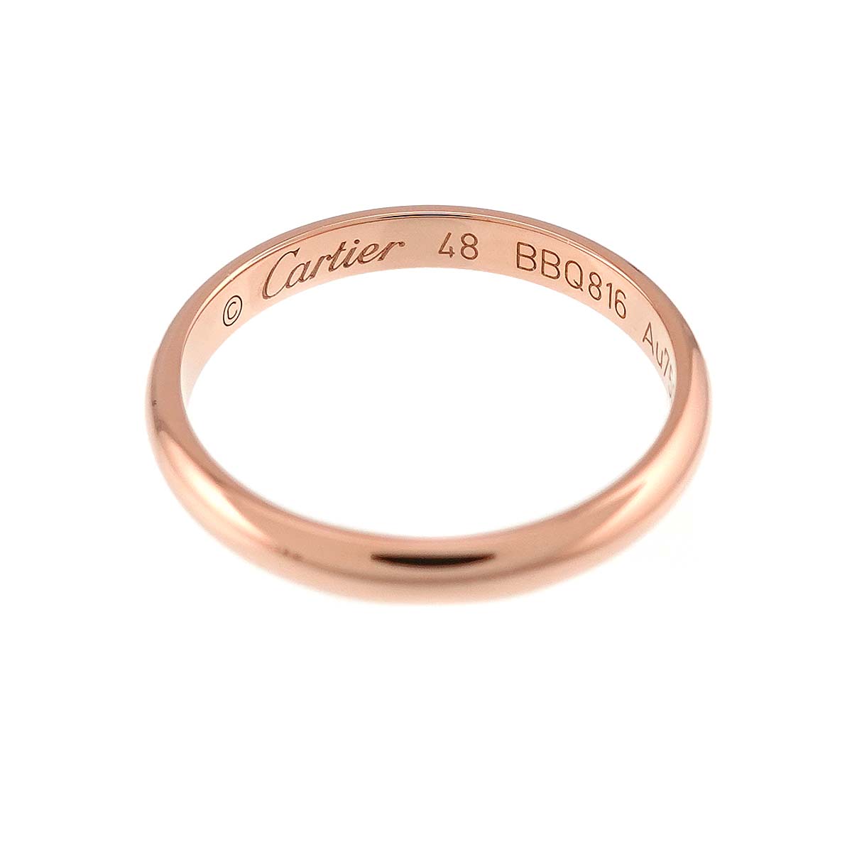 Classic Ring 18K Pink Gold 750 Size48 4.5(US)