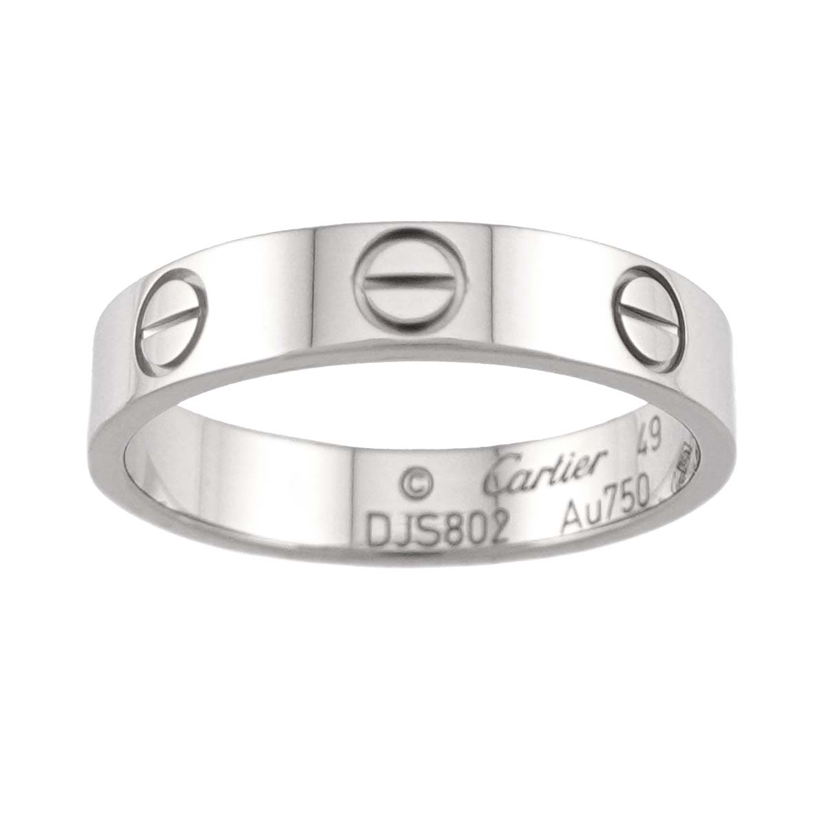 Mini Love Ring 18K White Gold 750 size49 4.5-4.75(US)
