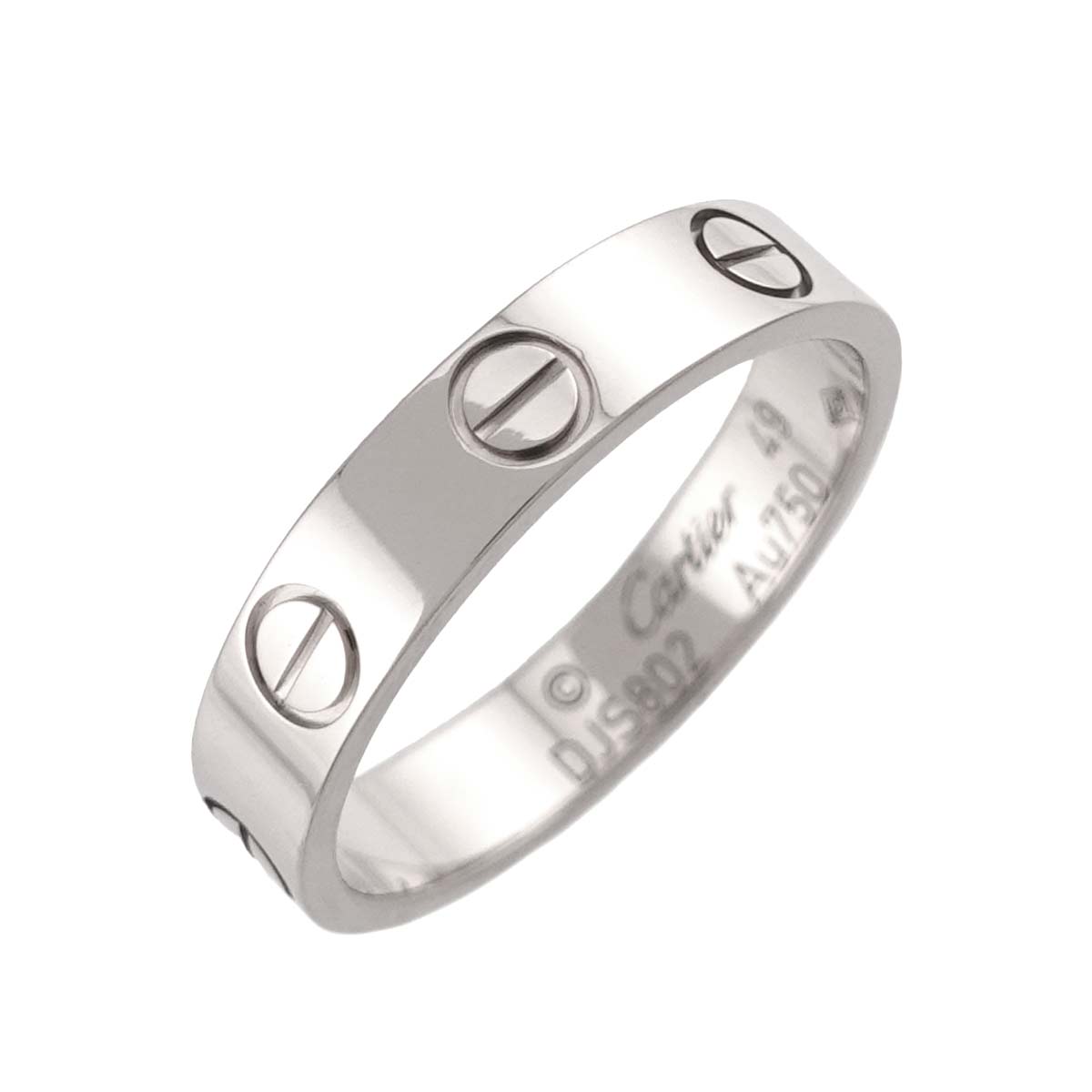 Mini Love Ring 18K White Gold 750 size49 4.5-4.75(US)