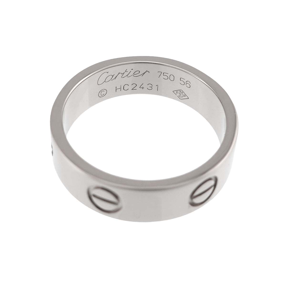 Love Ring 18K White Gold 750 size56 7.25-7.5(US)