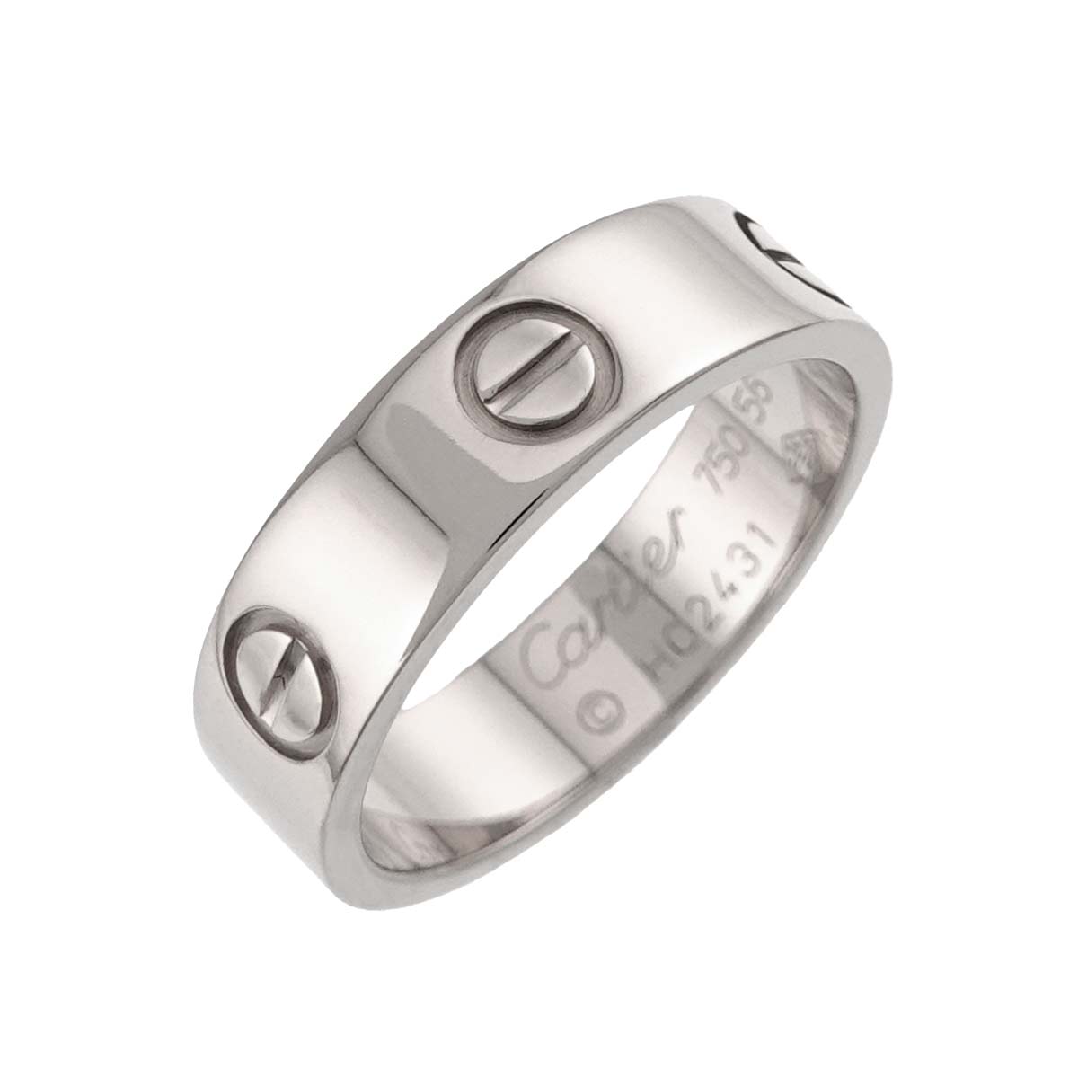 Love Ring 18K White Gold 750 size56 7.25-7.5(US)