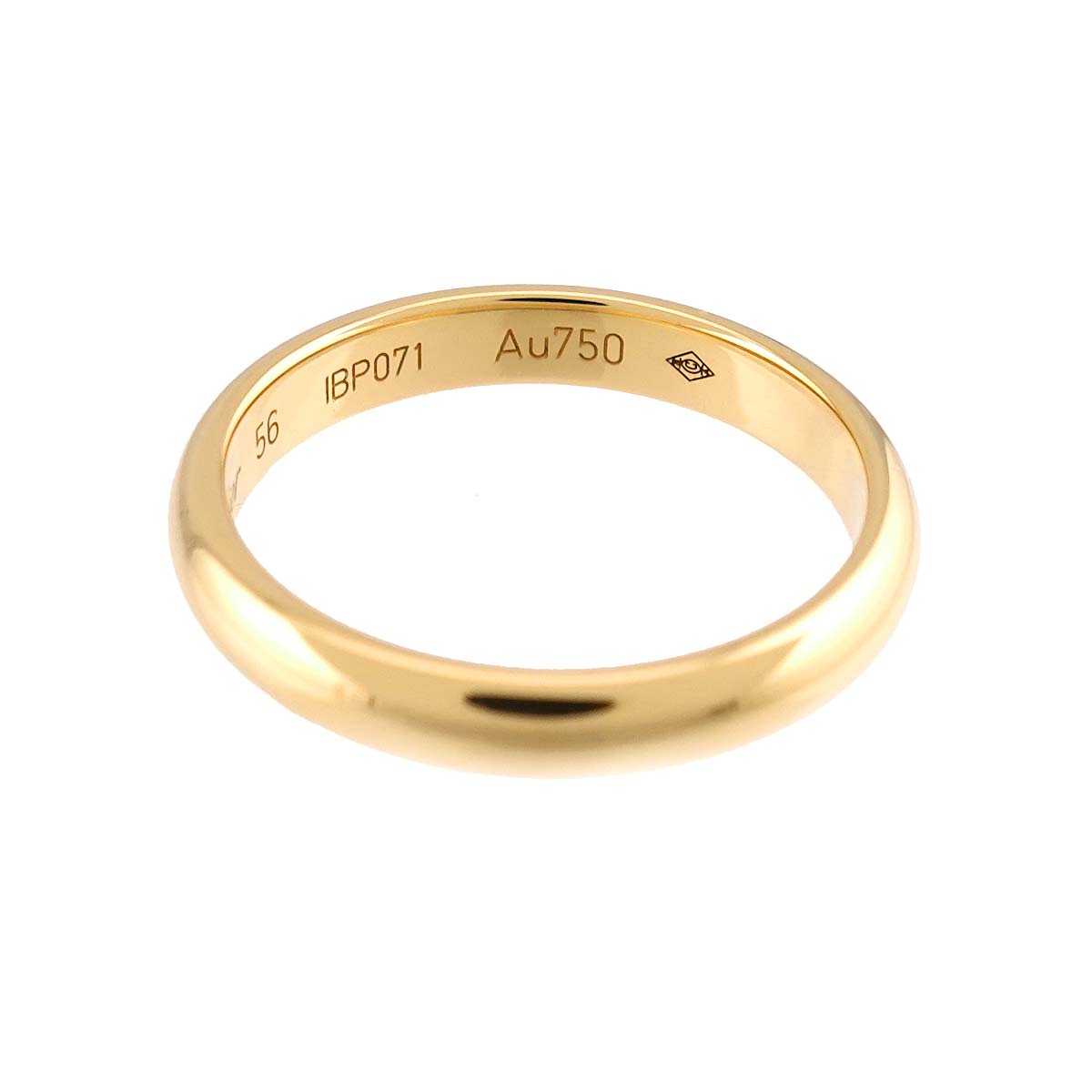 Classic Ring 18K Yellow Gold 750 size56 7.5(US)