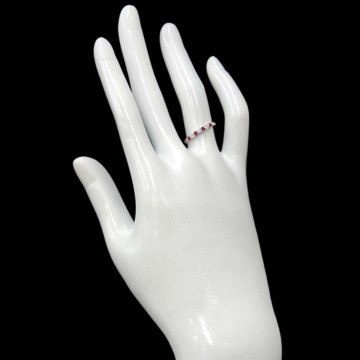 Ruby Diamond Ring Platinum size5.25-5.5(US)