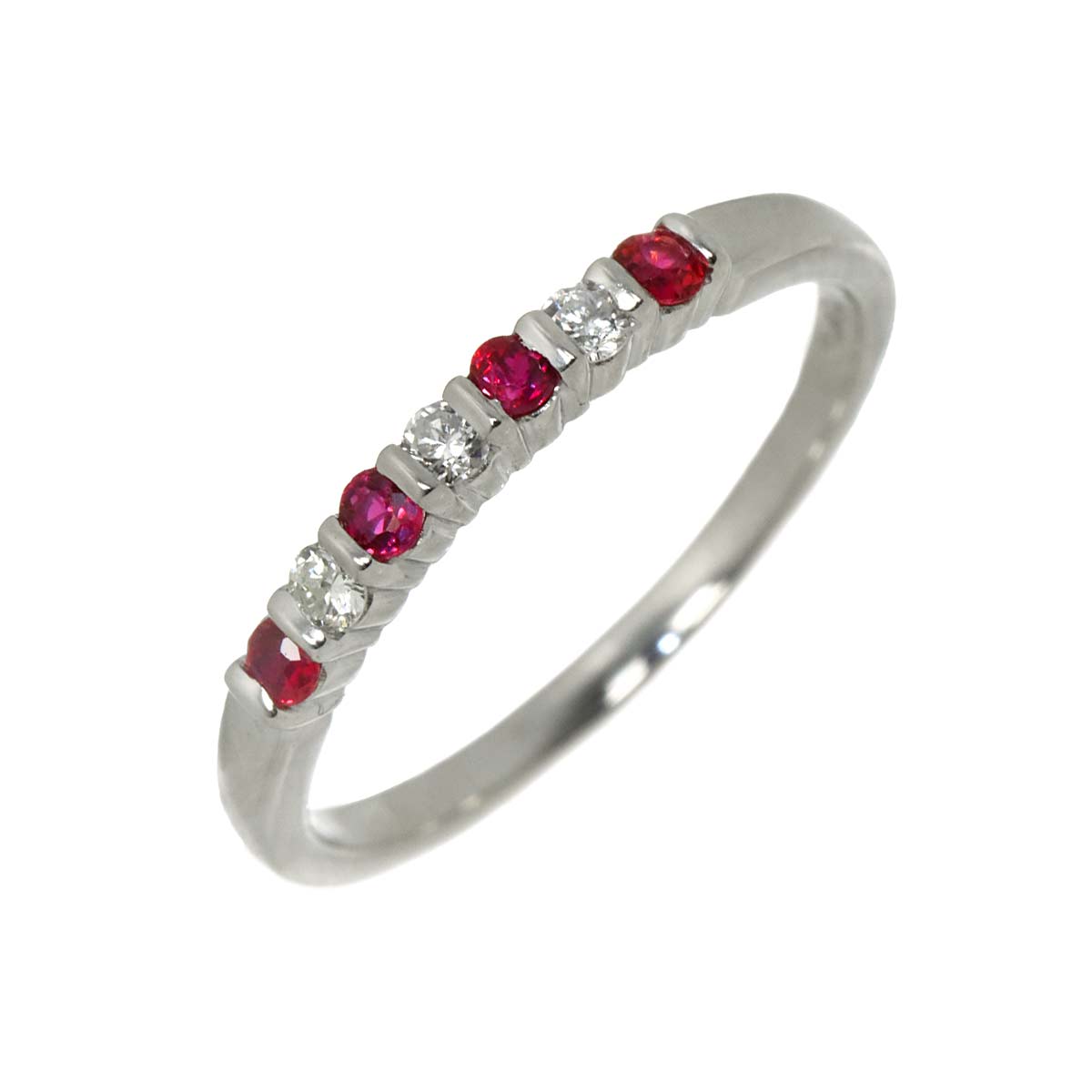 Ruby Diamond Ring Platinum size5.25-5.5(US)