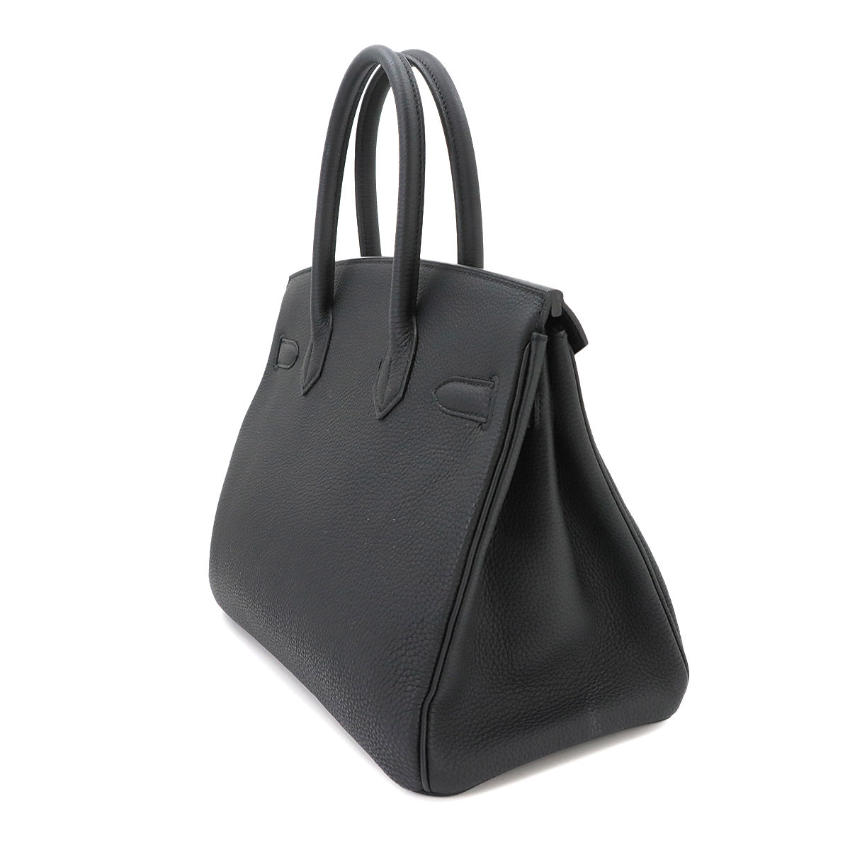 Birkin 30 Togo Leather Black Hand Bag Purse