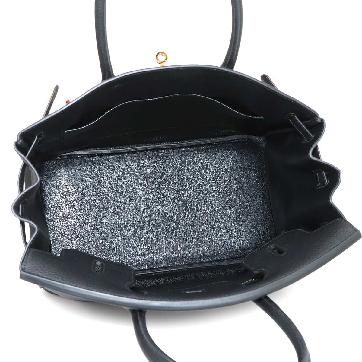 Birkin 30 Togo Leather Black Hand Bag Purse