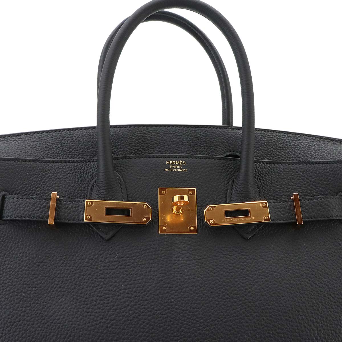 Birkin 30 Togo Leather Black Hand Bag Purse