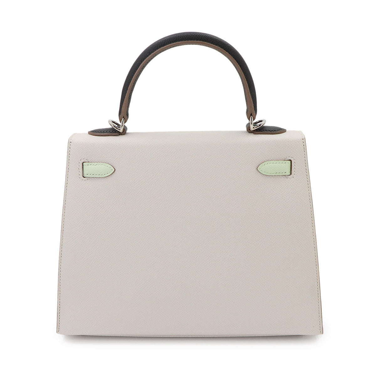 Kelly 25 2way Hand Shoulder Bag Veau Epsom Gris Perle Vert Fizz