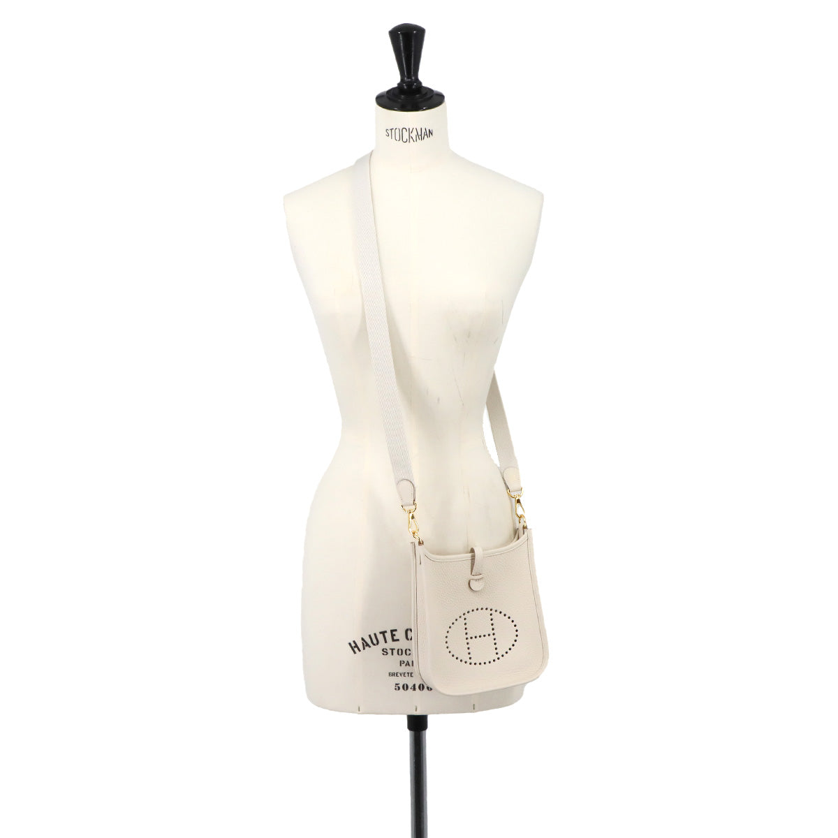 Evelyne Amazone TPM Shoulder Bag Taurillon Clemence Craie