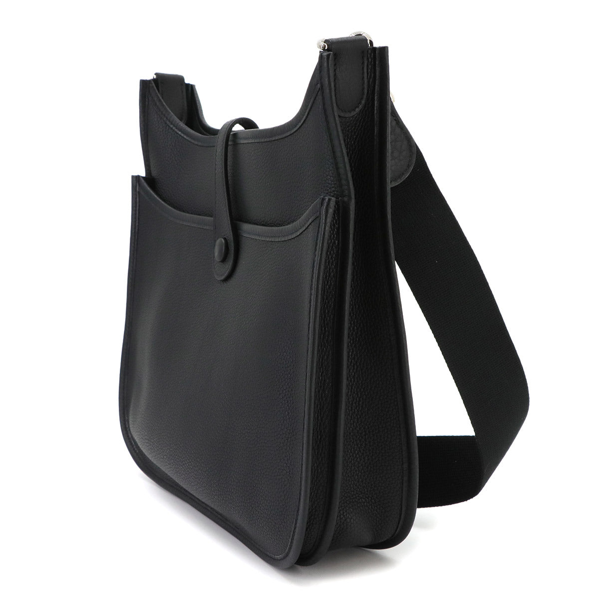 Evelyne2 PM Shoulder Bag Taurillon Clemence Black