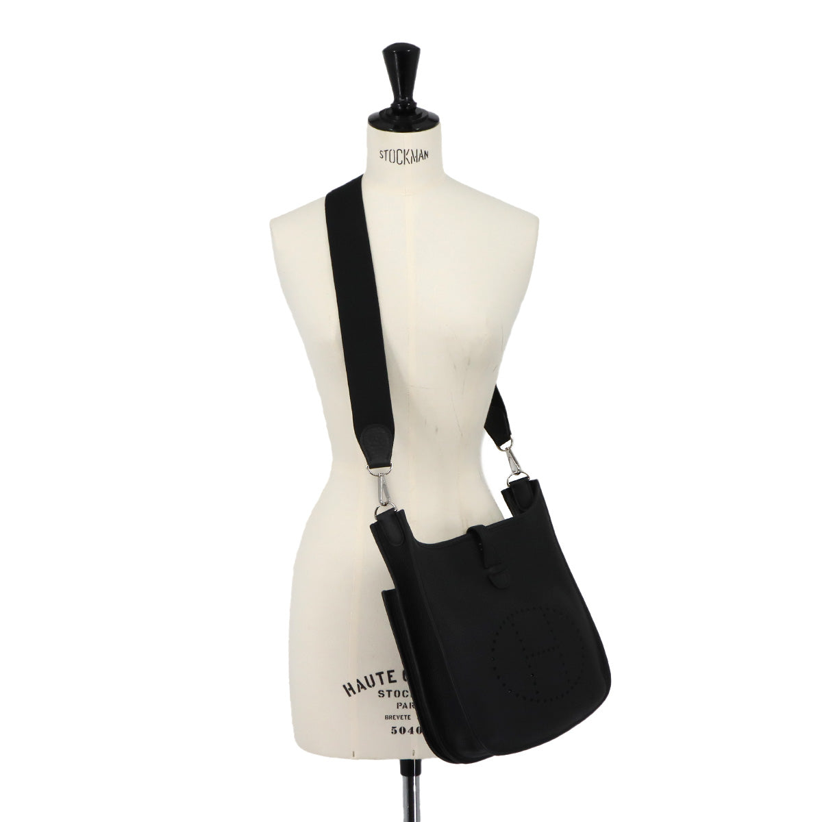 Evelyne2 PM Shoulder Bag Taurillon Clemence Black