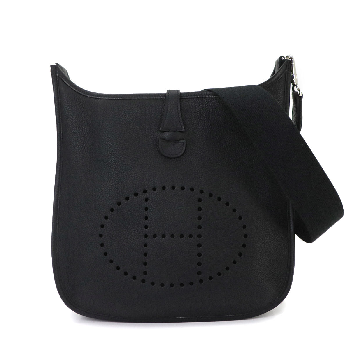 Evelyne2 PM Shoulder Bag Taurillon Clemence Black