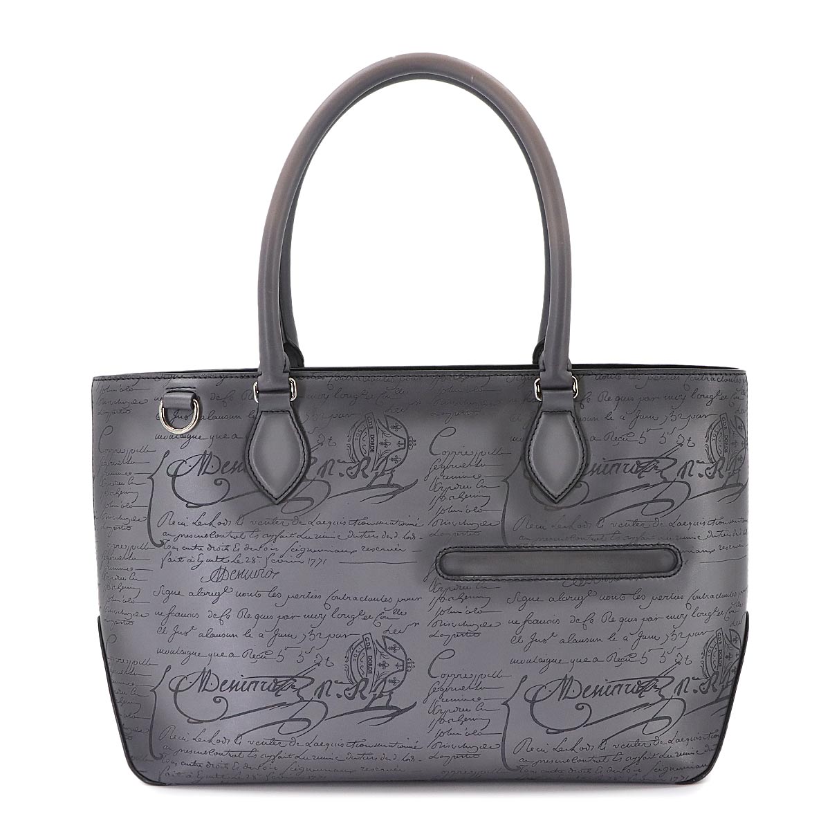 Calligraphy Toujours Mini Tote Bag Gray Purse