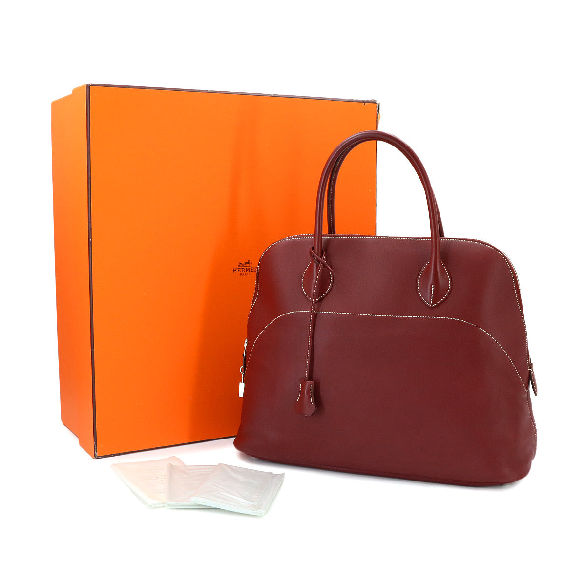 Bolide Relax 40 Hand Bag Veau Sikkim Rouge H Purse