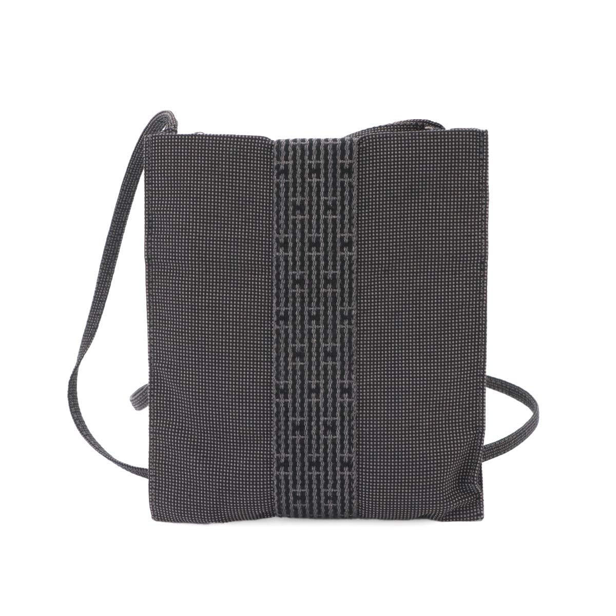 Herline Pochette Shoulder Bag Canvas Gray Purse