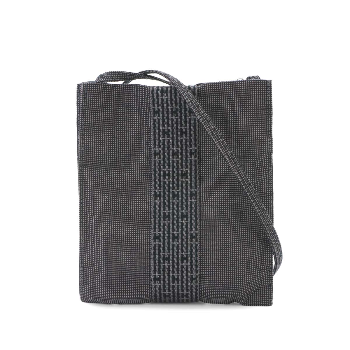 Herline Pochette Shoulder Bag Canvas Gray Purse