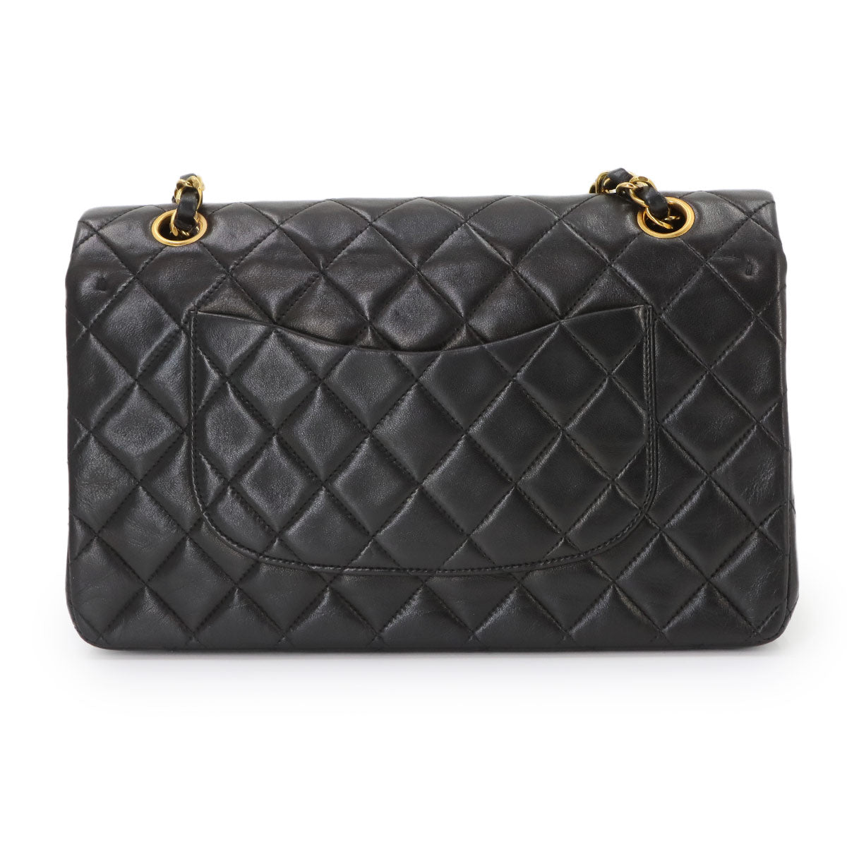 Matelasse 25 Chain Shoulder Bag Leather Black A01112