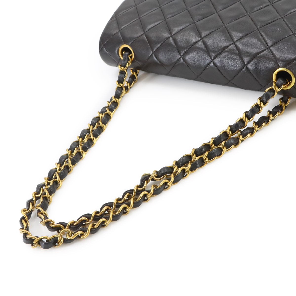 Matelasse 25 Chain Shoulder Bag Leather Black A01112