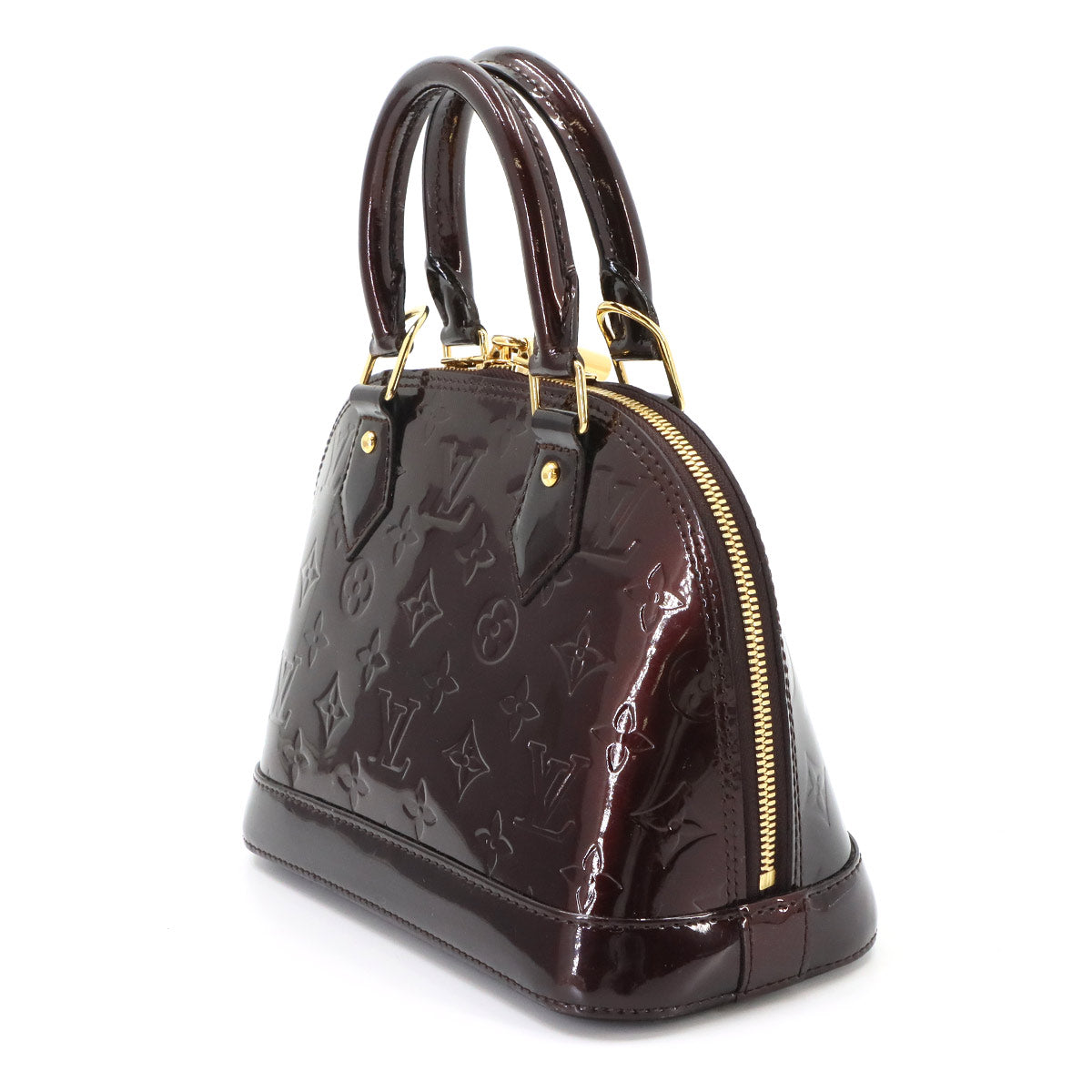 Vernis Alma BB Hand Shoulder Bag Enamel Amarante M91678
