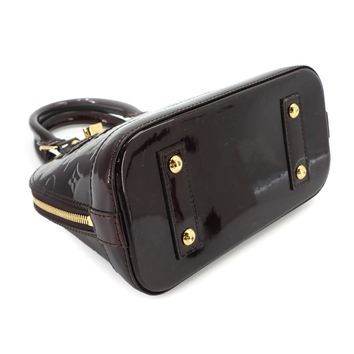 Vernis Alma BB Hand Shoulder Bag Enamel Amarante M91678