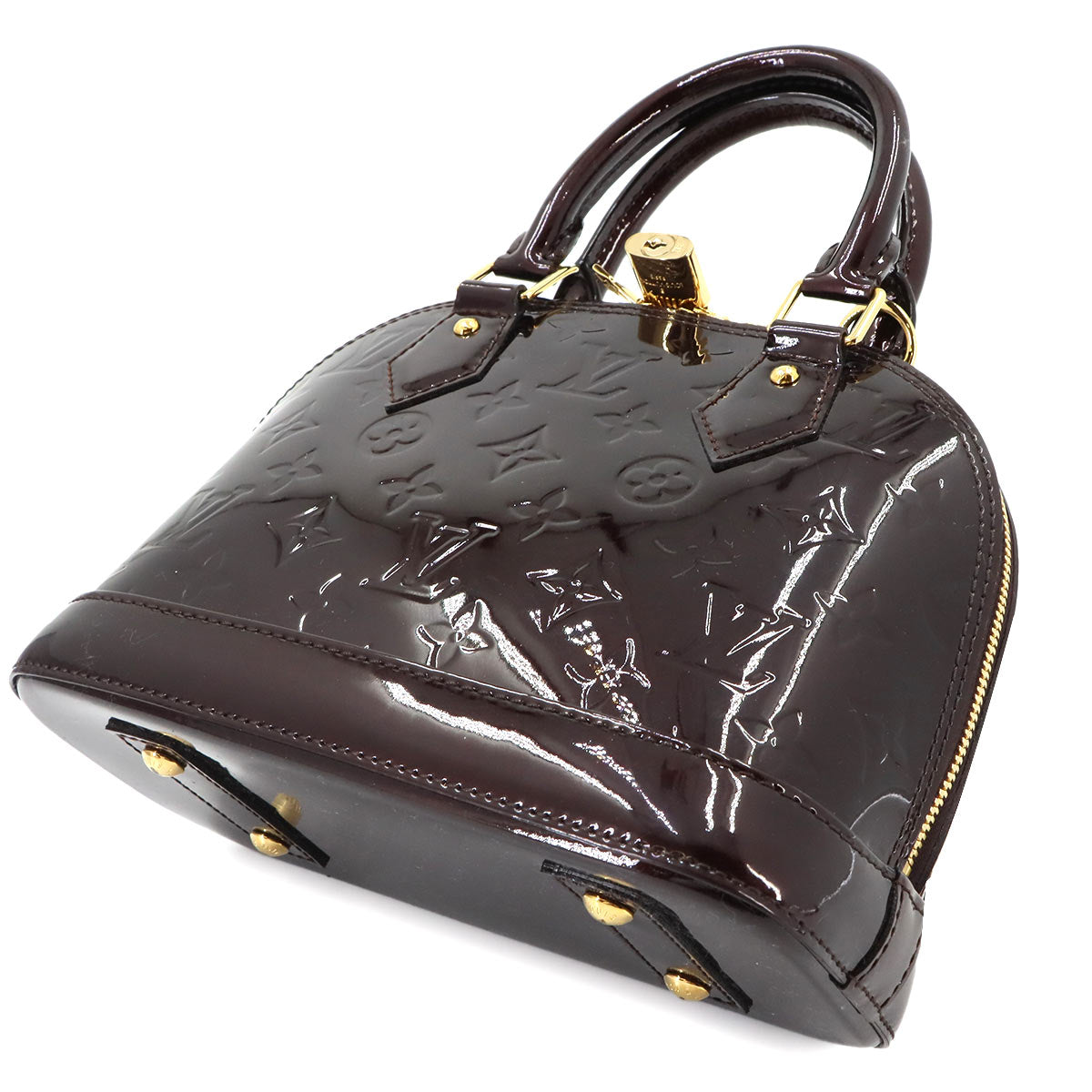 Vernis Alma BB Hand Shoulder Bag Enamel Amarante M91678