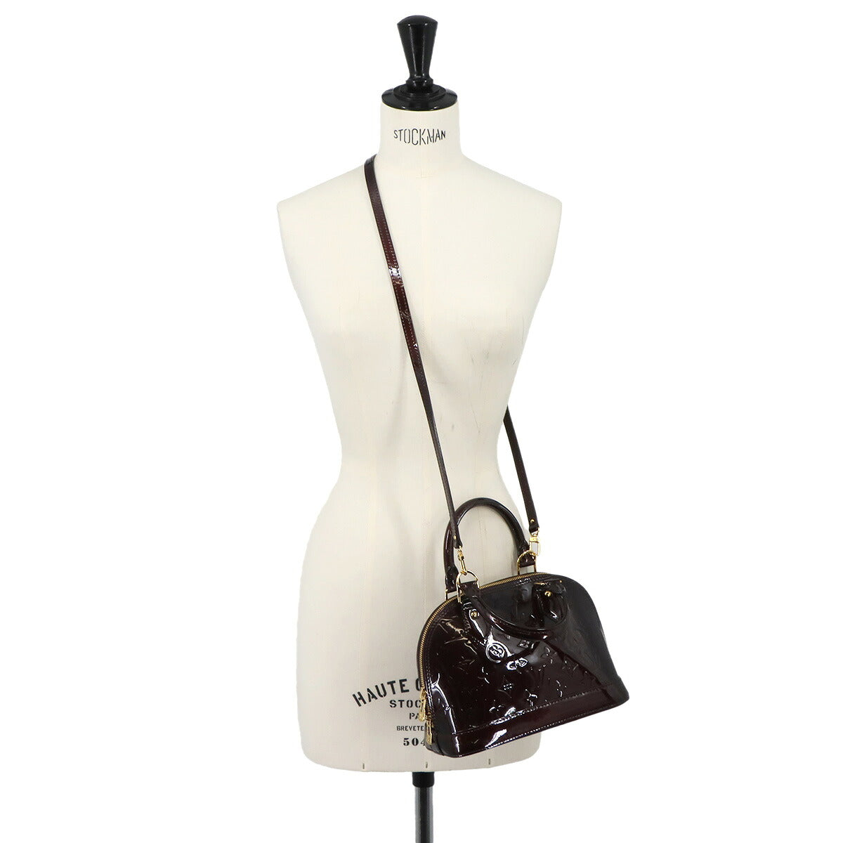 Vernis Alma BB Hand Shoulder Bag Enamel Amarante M91678