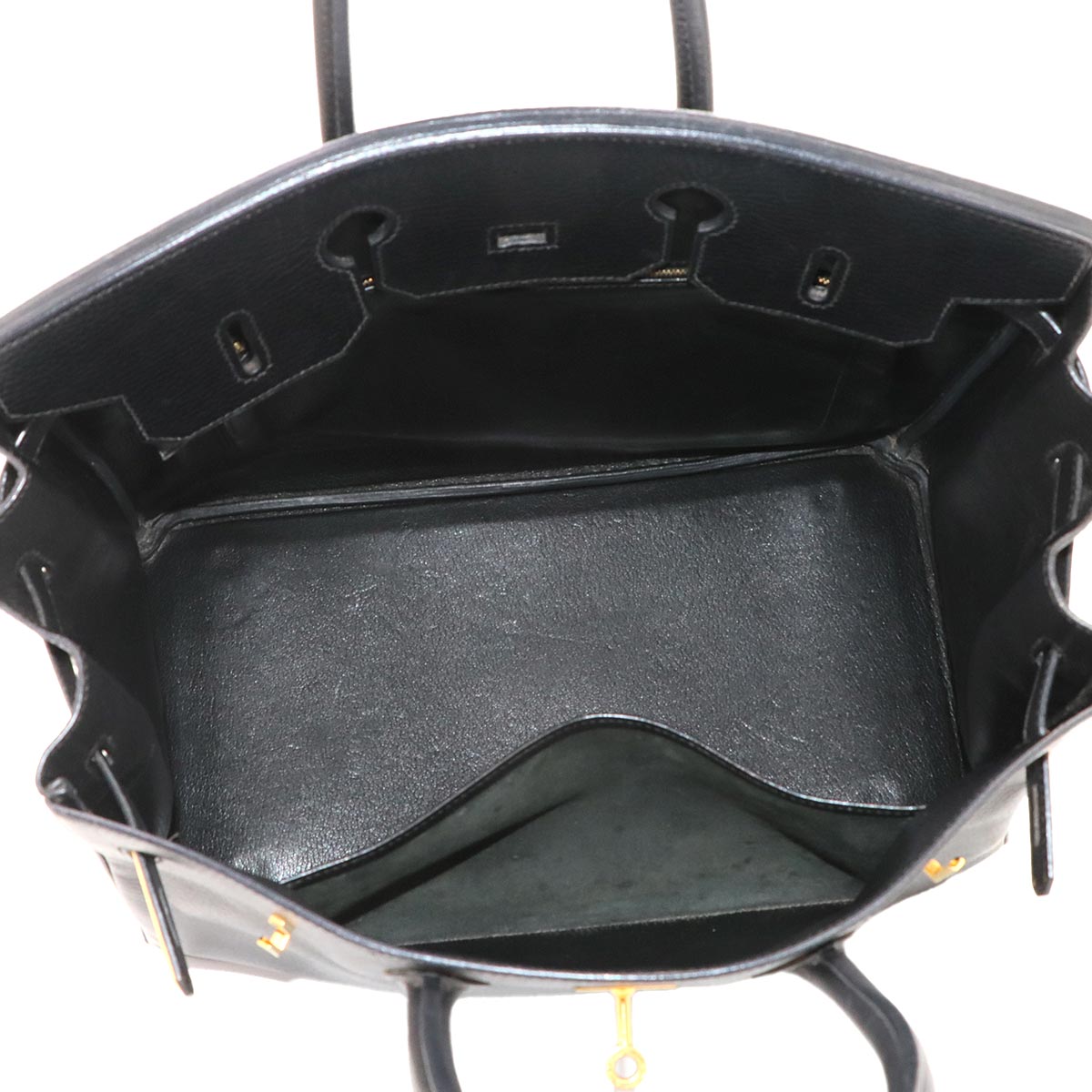 Birkin 35 Ardennes Leather Black Hand Bag Purse