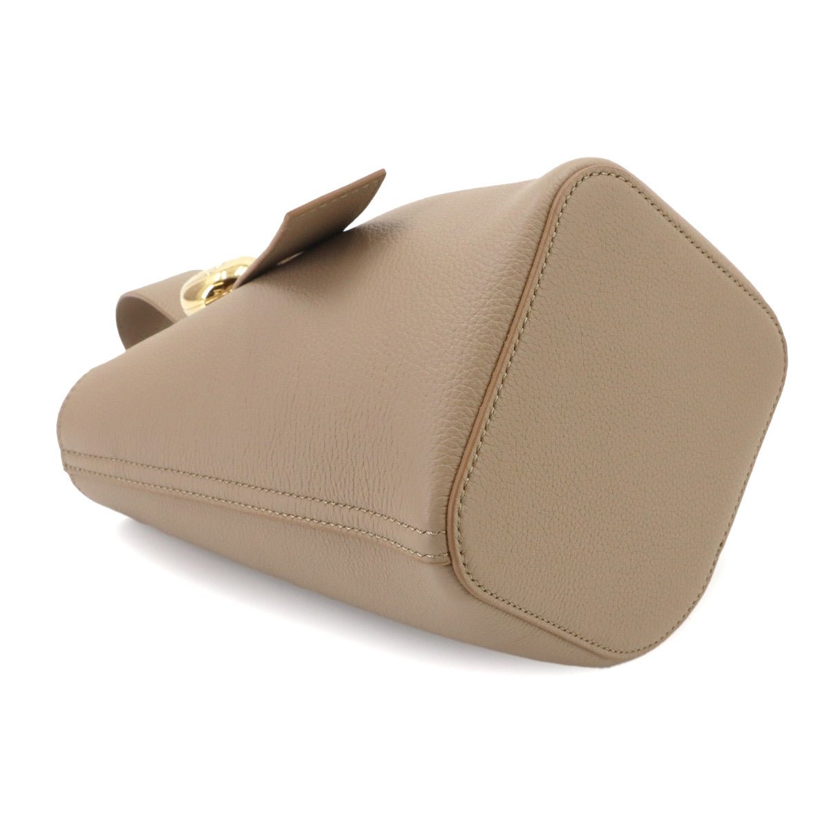 Pebble Bucket Bag Mini Hand Shoulder Bag Leather Sand