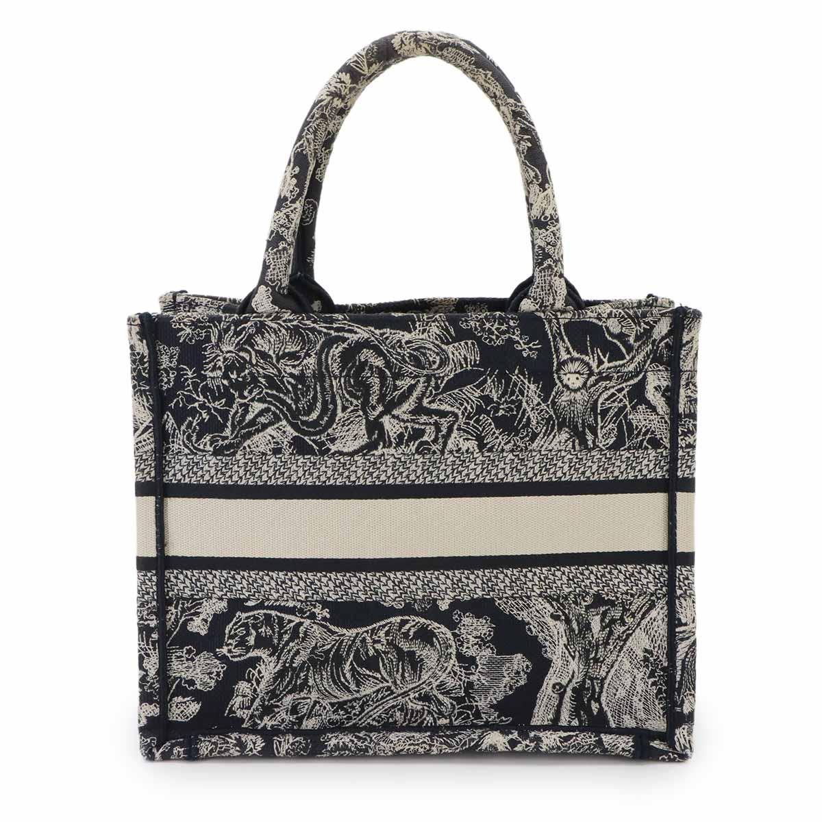 Book Tote Small Bag Oblique Canvas Navy M1265ZRIW