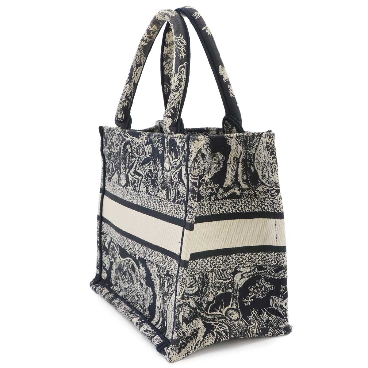 Book Tote Small Bag Oblique Canvas Navy M1265ZRIW