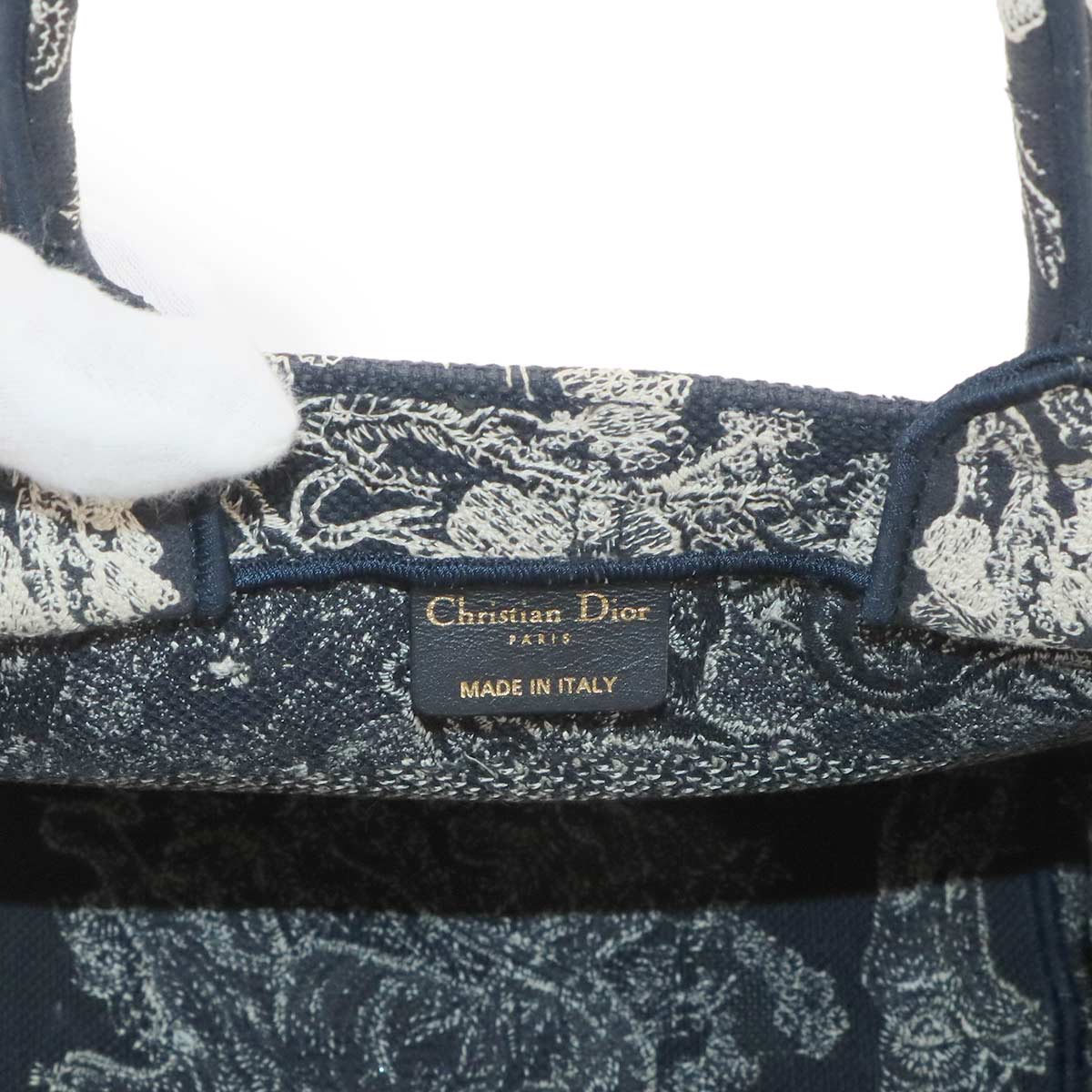 Book Tote Small Bag Oblique Canvas Navy M1265ZRIW