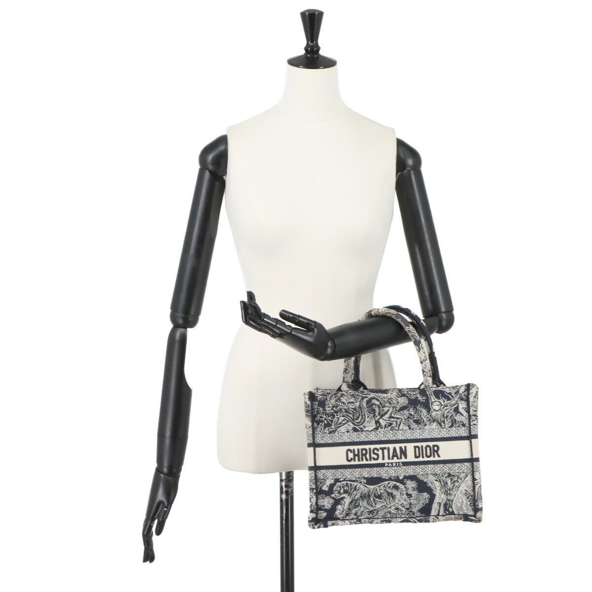 Book Tote Small Bag Oblique Canvas Navy M1265ZRIW