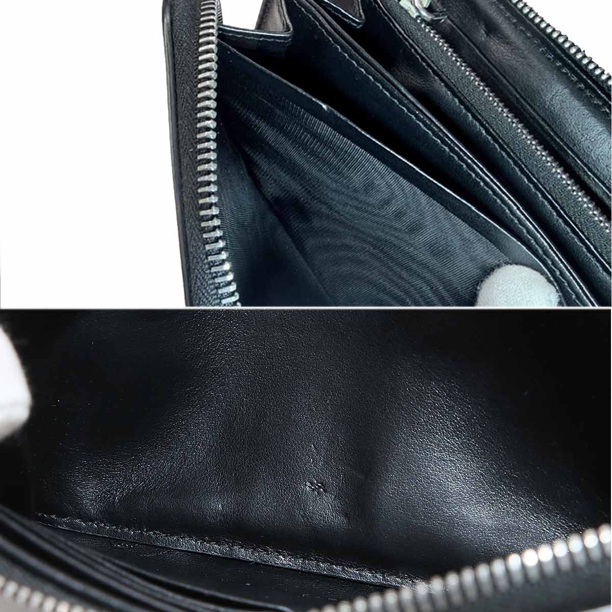 City Sport Zipped Around Long Wallet Leather Nero Fuchsia 1ML506