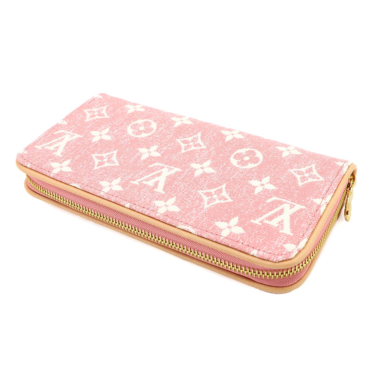 Monogram Jacquard Denim Zippy Wallet Pink M81182