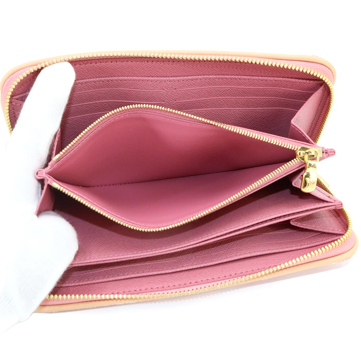 Monogram Jacquard Denim Zippy Wallet Pink M81182