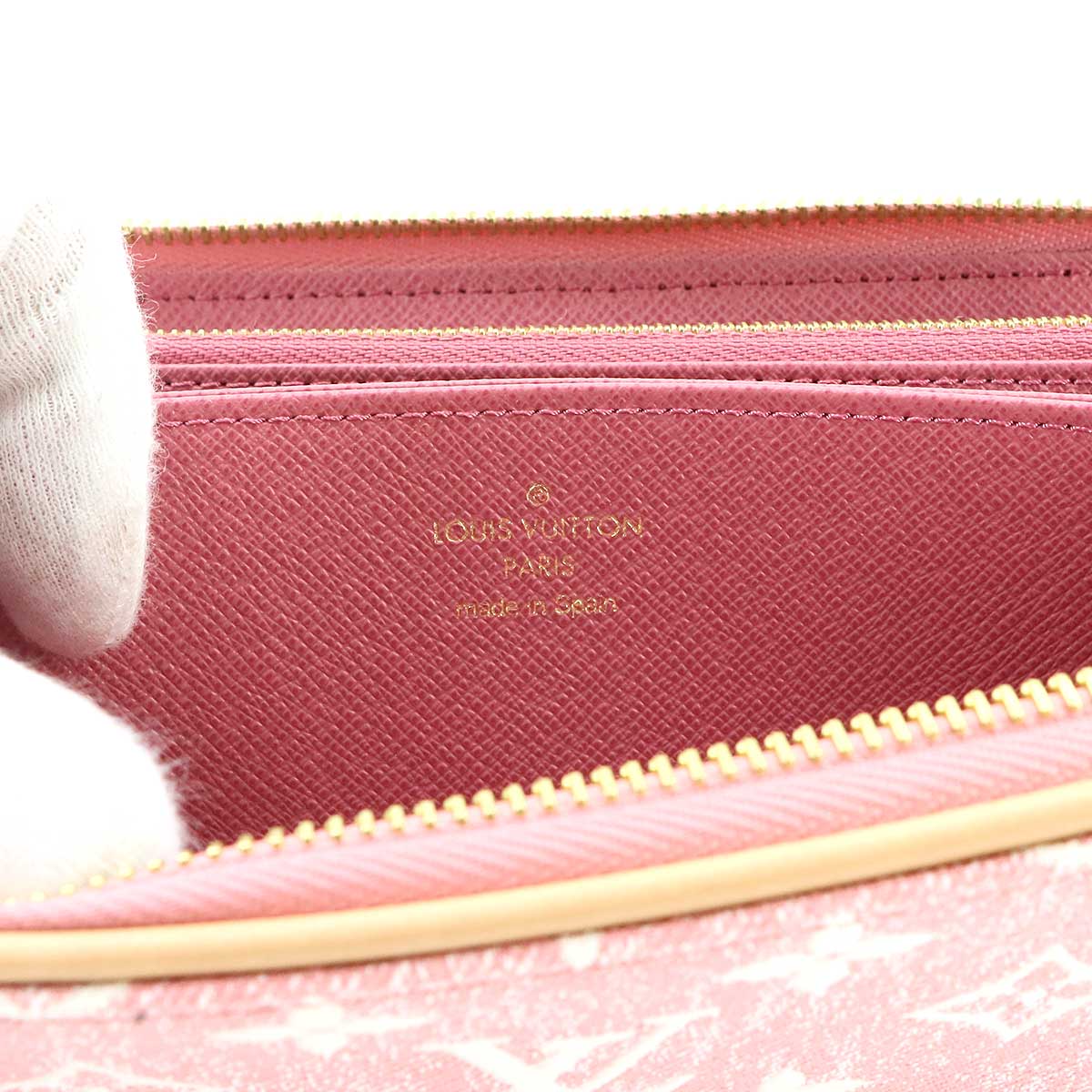 Monogram Jacquard Denim Zippy Wallet Pink M81182