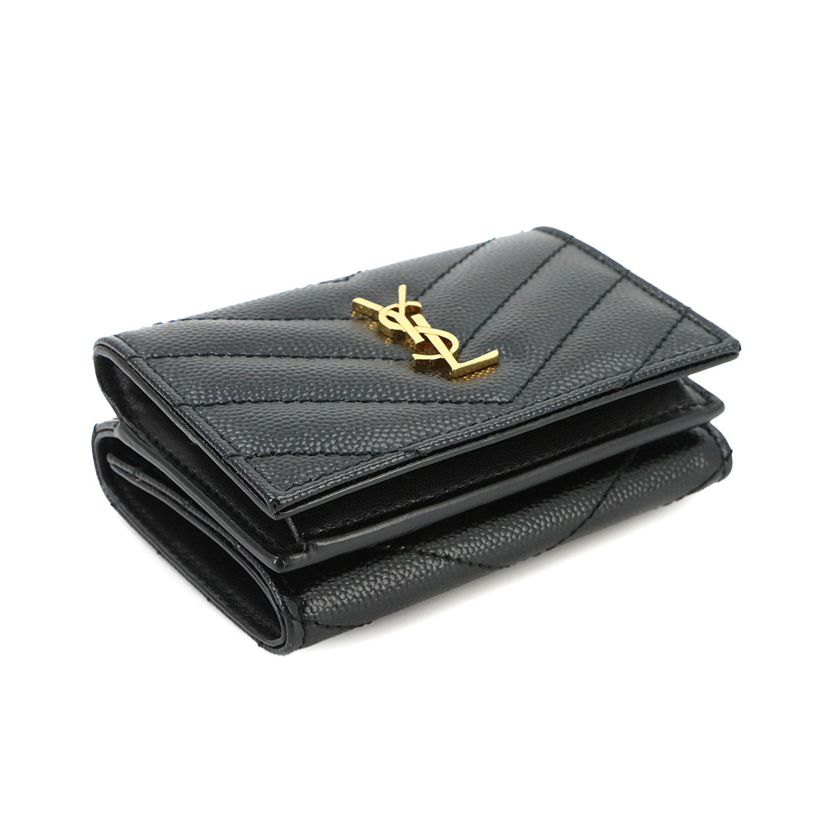 Cassandra Origami Tiny Wallet Leather Black 668274