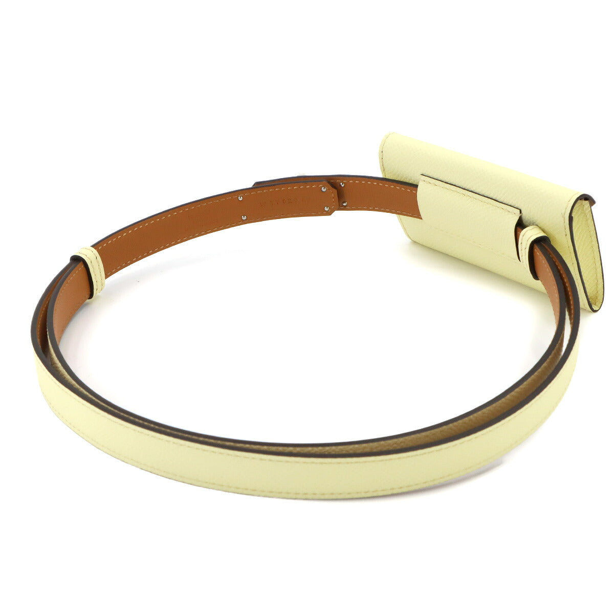 Kelly pocket 18 Belt Waist porch Bag Epsom Jaune Milton