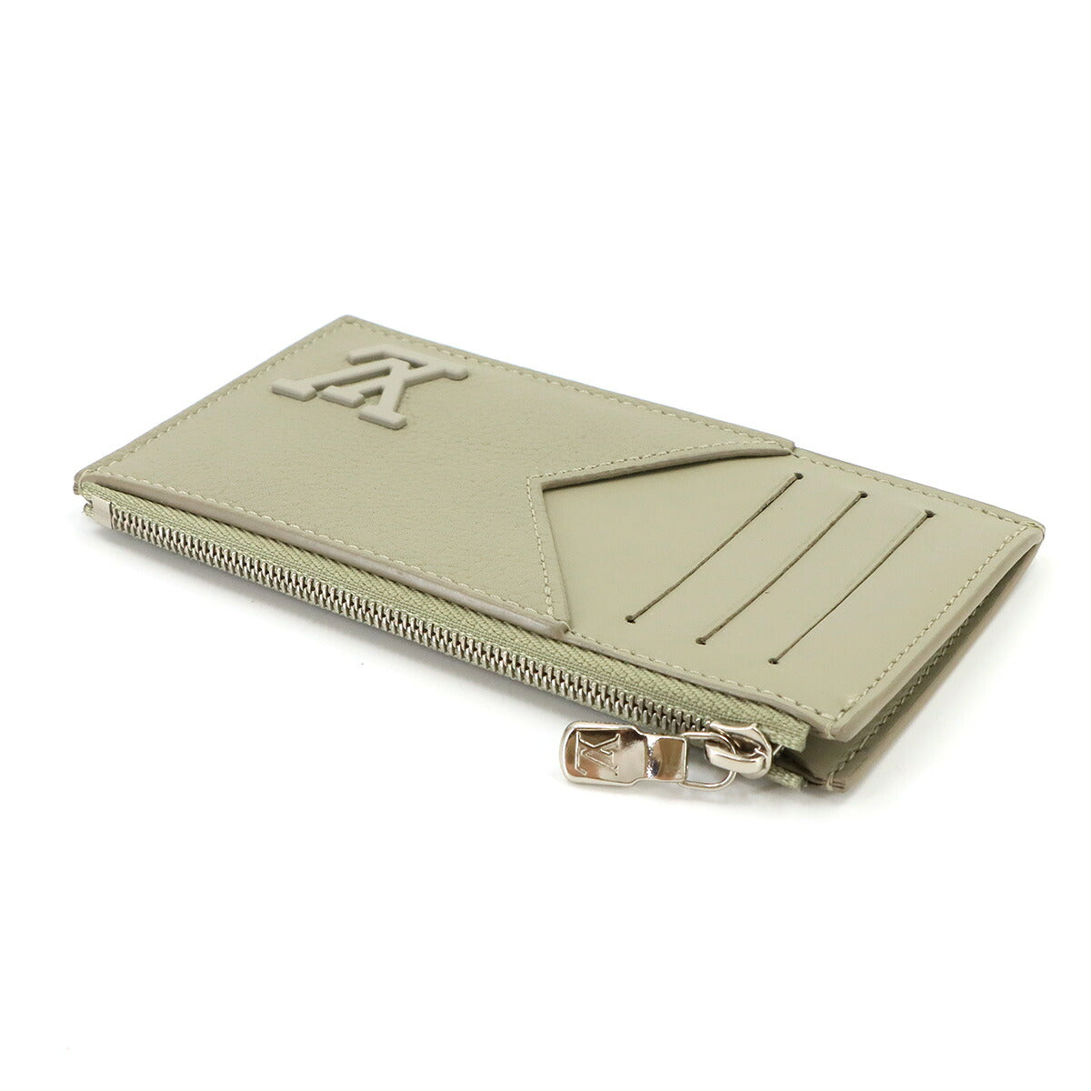 LV Aerogram Coin Card Holder Case Sage M82282
