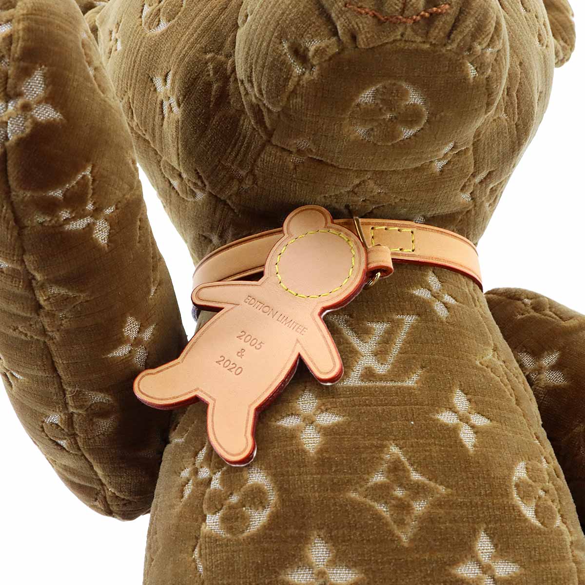 Do Do Monogram Teddy Bear Velour Brown GI0739