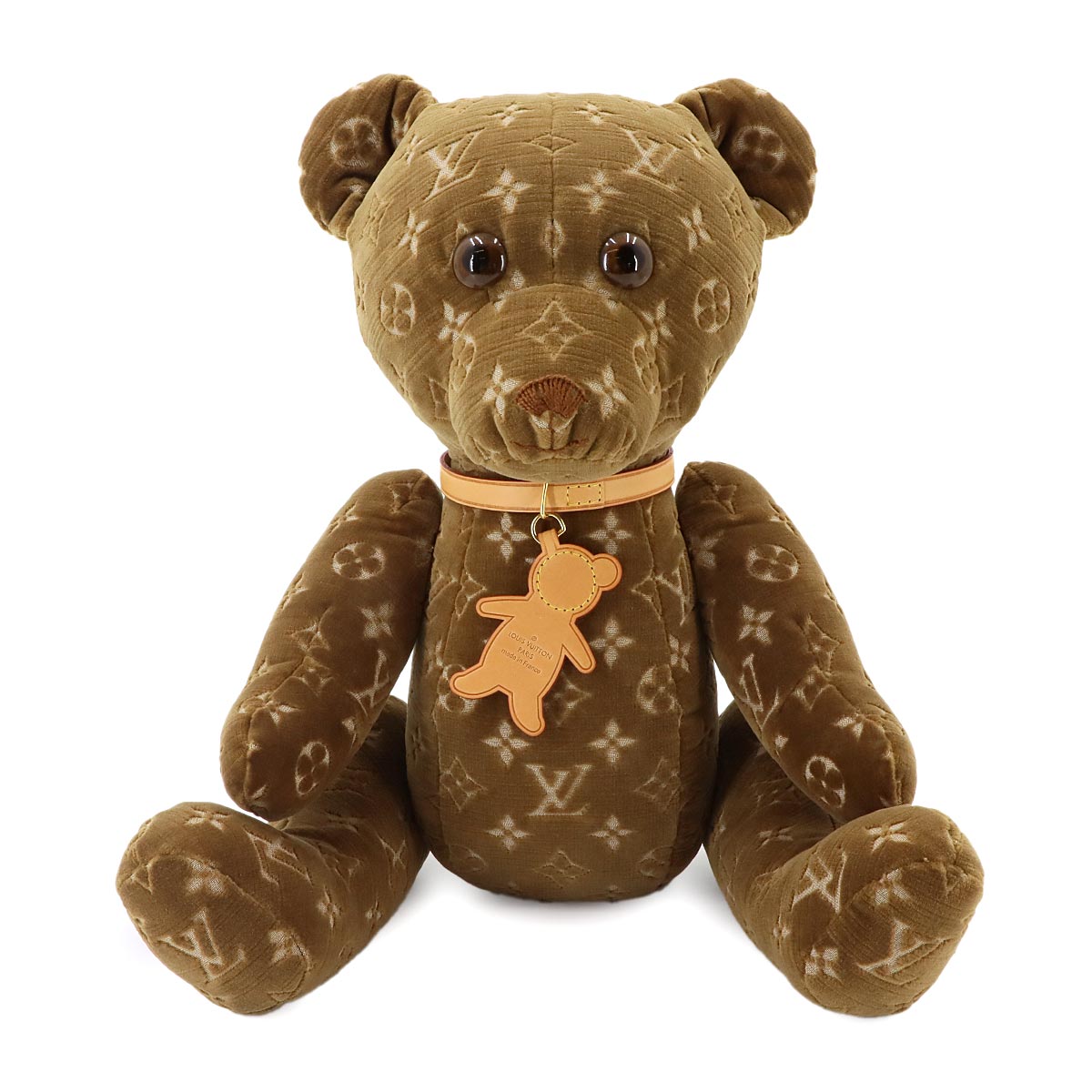 Do Do Monogram Teddy Bear Velour Brown GI0739