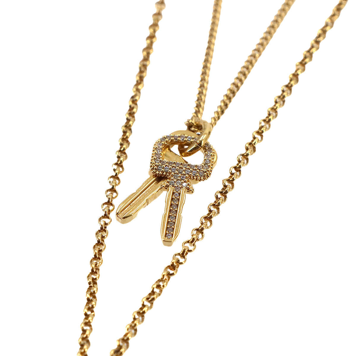 LV Padlock Necklace Gold Rhinestone M01593 Accessory