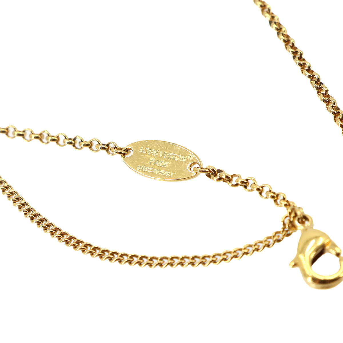 LV Padlock Necklace Gold Rhinestone M01593 Accessory